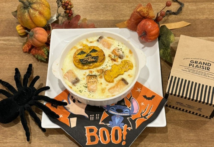 かぼちゃとサーモンのハロウィンドリア